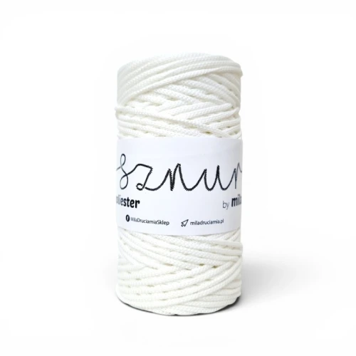 Sznurek poliestrowy by Mila 3 mm, 100m, biały
