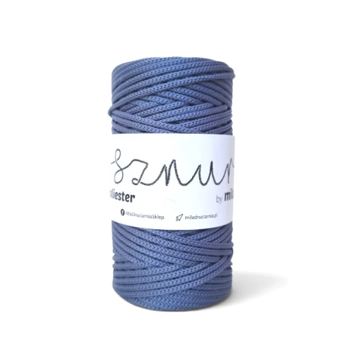 sznurek poliestrowy 3 mm, 100 m, na torebkę 108 jeansowy