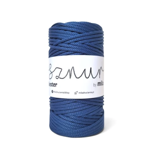sznurek poliestrowy 3 mm, 100 m, na torebkę 72 ciemny jeans