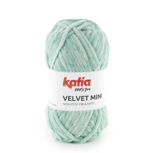 Włóczka Katia Velvet MINI 228 miętowy dolphin, szenilowa, na zabawki, amigurumi, pluszowa, misiowata, miziata, puszysta, futerkowa, Himalaya delfin, poliester, poliestrowa, z włoskami