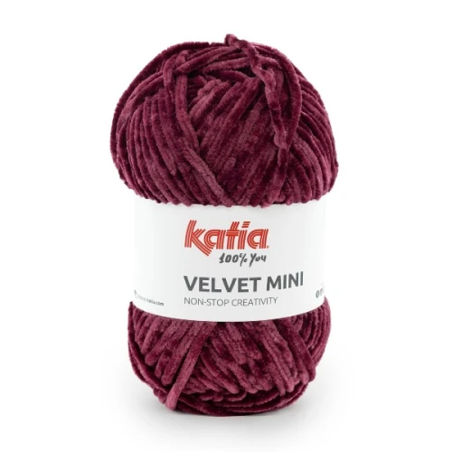 Włóczka Katia Velvet MINI 231 wino dolphin, szenilowa, na zabawki, amigurumi, pluszowa, misiowata, miziata, puszysta, futerkowa, Himalaya delfin, poliester, poliestrowa, z włoskami