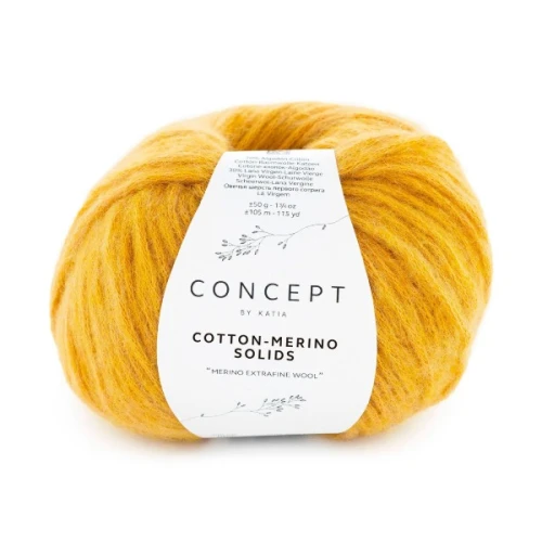 Włóczka Katia Concept Cotton-Merino Solids 62 musztardowy