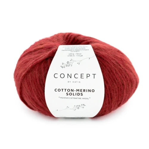 Włóczka Katia Concept Cotton-Merino Solids 65 burgundowy