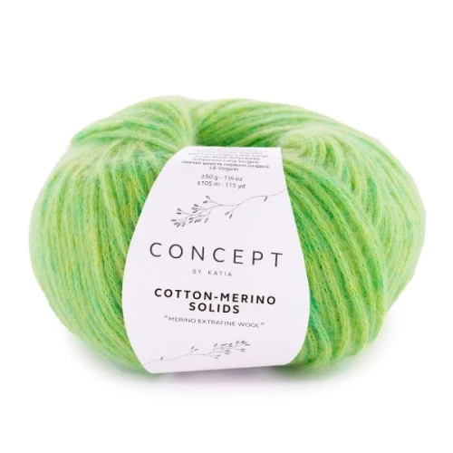 Włóczka Katia Concept Cotton-Merino Solids 66 limonka
