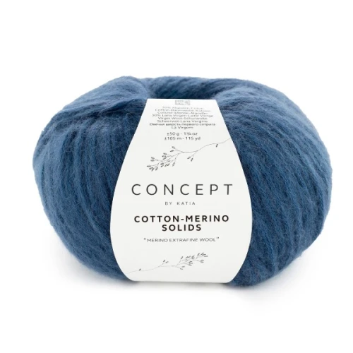 Włóczka Katia Concept Cotton-Merino Solids 70 granatowy bawełna merino sweter jesień zima