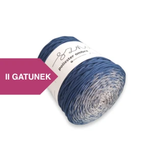 Sznurek poliestrowy OMBRE 3 mm, 300m OM28 szary/jeans II GATUNEK