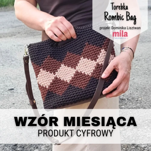 Wzór na torebkę ze sznurka poliestrowego 3 mm ROMBIC BAG