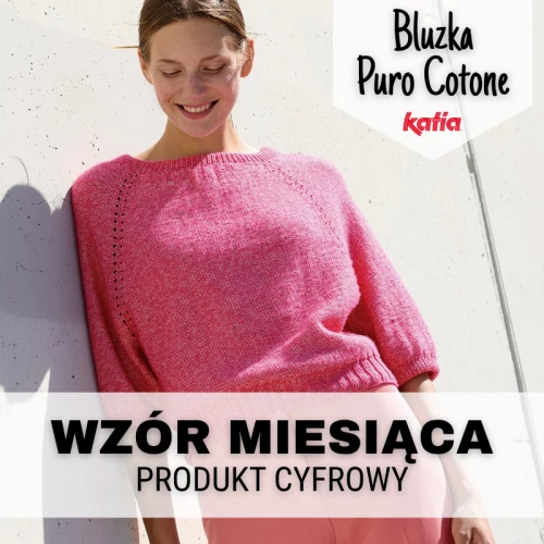 Wzór na sweter bluzkę Puro Cotone od Katia