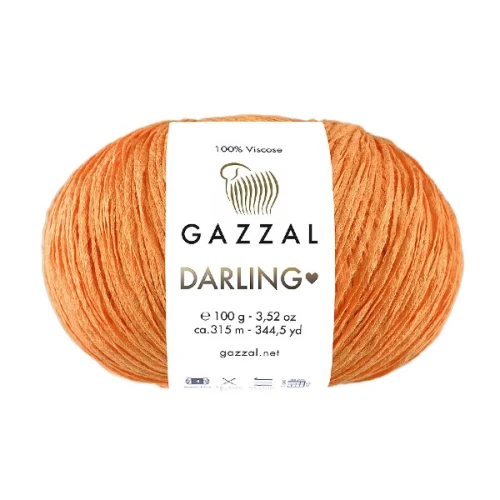 Włóczka Gazzal Darling 557 pomarańczowy, wiskoza