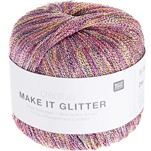 Włóczka Rico Design Make It Glitter 001 pastel