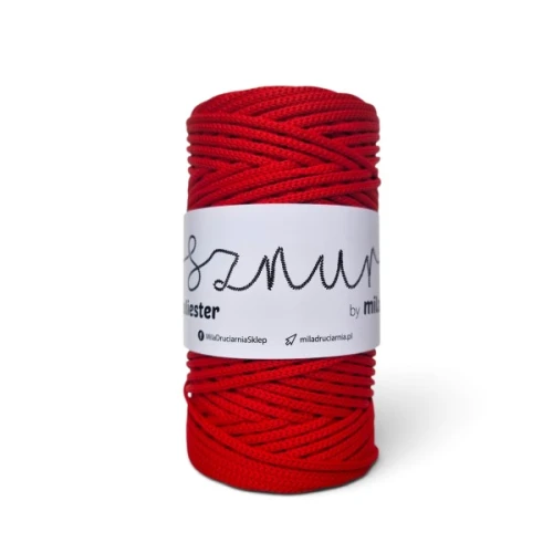 Sznurek poliestrowy by Mila 3 mm, 100m, 115 karmazynowa czerwień