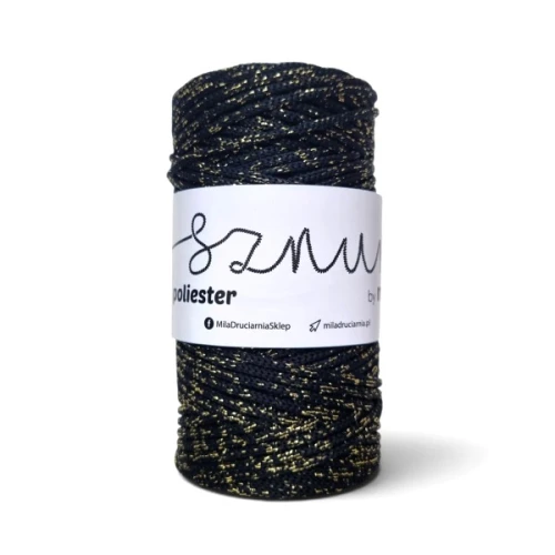 Sznurek poliestrowy by Mila 3 mm, 100m, GZ171 czarne złoto