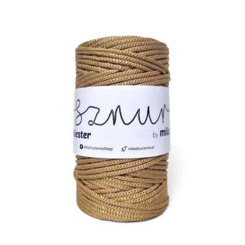 Sznurek poliestrowy by Mila 3 mm, 100m, GZ232 złoty beż