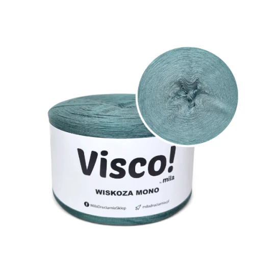 Włóczka Visco! Mono, kolor 560142 patyna, wiskoza z kilku nieskręconych nitek, na letnie dzianiny