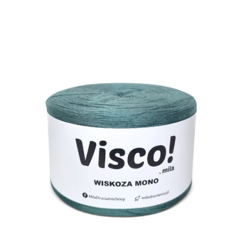 Włóczka Visco! Mono, kolor 560142 patyna, wiskoza z kilku nieskręconych nitek, na letnie dzianiny