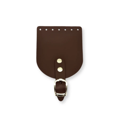 Klapka do torebki, etui, 10x12cm, klamra KLAPP ciemna czekolada