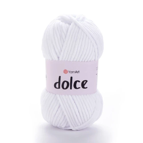 Włóczka Yarn Art Dolce 741 biały, futerkowa, puszysta, szenilowa
