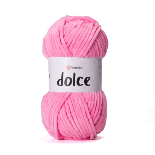 Włóczka Yarn Art Dolce 858 różowy, futerkowa, szenilowa, zabawki, maskotki