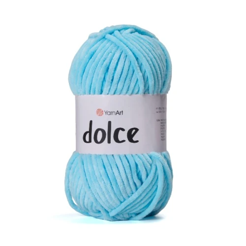 Włóczka Yarn Art Dolce 859 błękitny, szenilowa, pluszowa, zabawki, maskotki