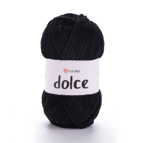 Włóczka Yarn Art Dolce 742 czarny, pluszowa, futerkowa, maskotki, zabawki