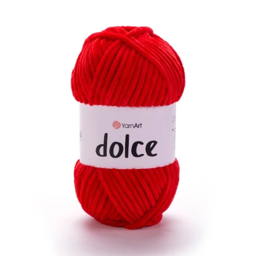 Włóczka Yarn Art Dolce 748 czerwony, puszysta, futerkowa, szenilowa, zabawki, maskotki, amigurumi