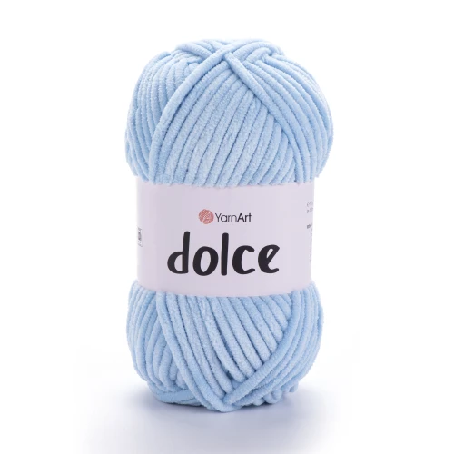 Włóczka Yarn Art Dolce 749 błękitny, pluszowa, szenilowa, zabawki, amigurumi, maskotki