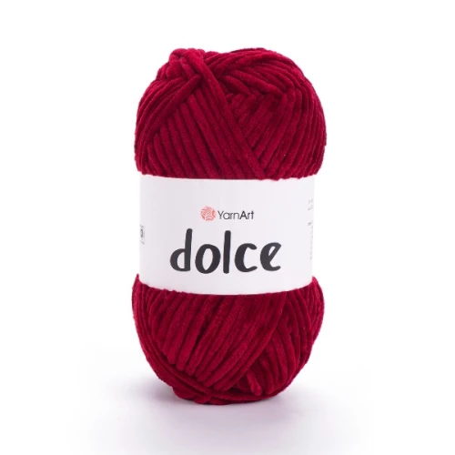Włóczka Yarn Art Dolce 752 bordowy, futerkowa, puszysta, szenilowa, maskotki, zabawki, amigurumi