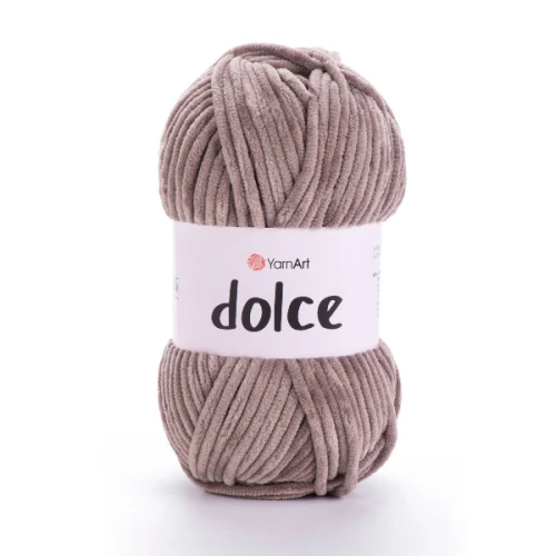 Włóczka Yarn Art Dolce 754 mleczny brąz, puszysta, futerkowa, szenilowa, zabawki, amigurumi, maskotki
