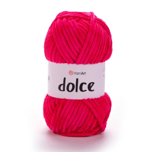 Włóczka Yarn Art Dolce 759 koralowa czerwień, pluszowa, szenilowa, zabawki, maskotki, amigurumi