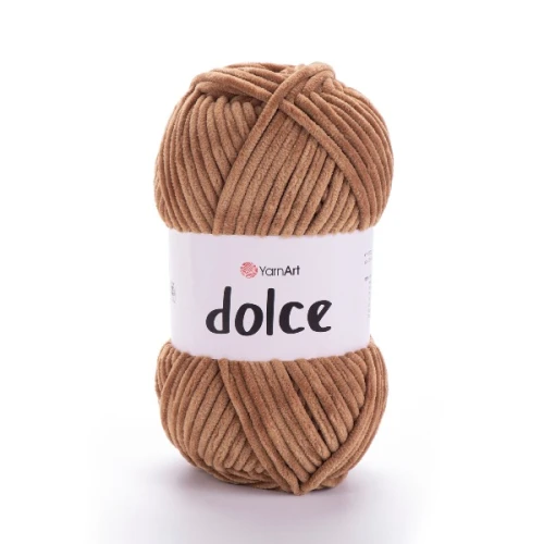 Włóczka Yarn Art Dolce 765 brązowy, pluszowa, szenilowa, zabawki, maskotki, amigurumi