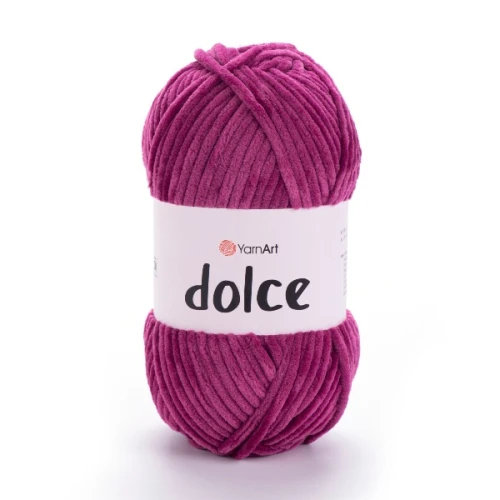 Włóczka Yarn Art Dolce 766 bakłażan, pluszowa, futerkowa, szenilowa, zabawki, maskotki, amigurumi