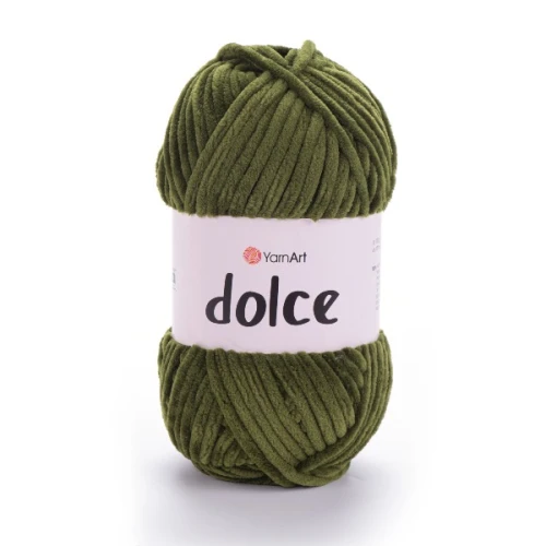 Włóczka Yarn Art Dolce 772 zielony leśny, pluszowa, futerkowa, miziata, zabawki, maskotki, amigurumi