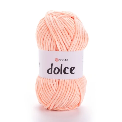 Włóczka Yarn Art Dolce 773 morelowy, szenilowa, puszysta, zabawki, maskotki, amigurumi