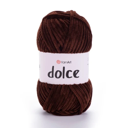 Włóczka Yarn Art Dolce 775 czekolada, puszysta, futerkowa, szenilowa, zabawki, maskotki, amigurumi