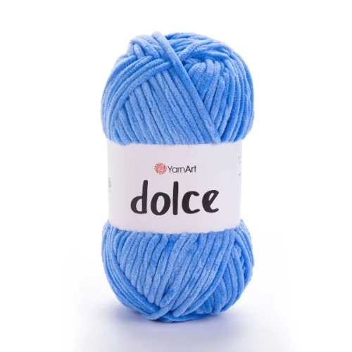 Włóczka Yarn Art Dolce 777 niebieski, pluszowa, szenilowa, miziata, maskotki, zabawki, amigurumi