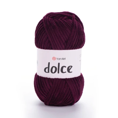 Włóczka Yarn Art Dolce 780 burgund, pluszowa, szenilowa, zabawki, amigurumi, maskotki