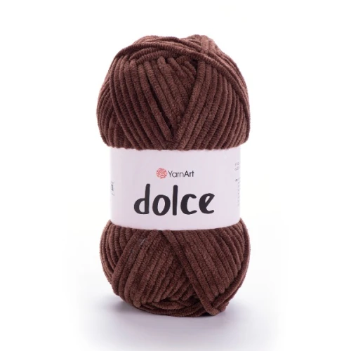 Włóczka Yarn Art Dolce 791 brąz, pluszowa, puszysta, miziata, szenilowa, zabawki, amigurumi, maskotki