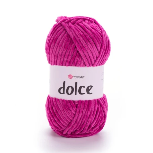 Włóczka Yarn Art Dolce 794 ciemny róż, pluszowa, szenilowa, maskotki, zabawki, amigurumi