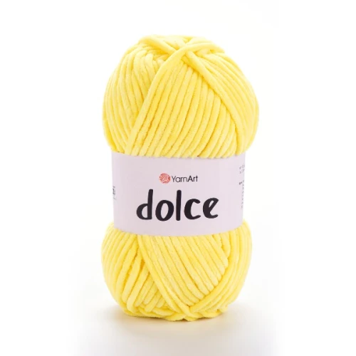 Włóczka Yarn Art Dolce 851 cytrynowy, pluszowa, szenilowa, maskotki, amigurumi, zabawki