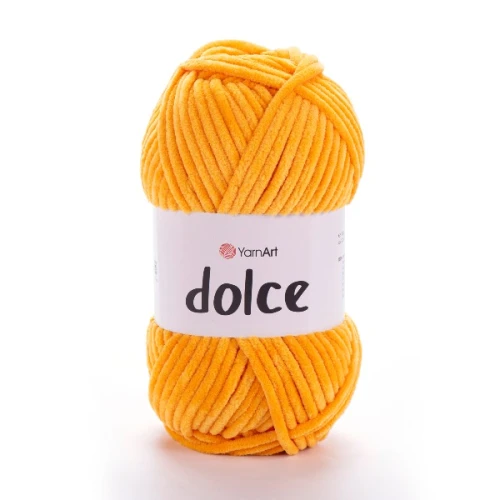 Włóczka Yarn Art Dolce 853 curry, pluszowa, amigurumi, zabawki, maskotki