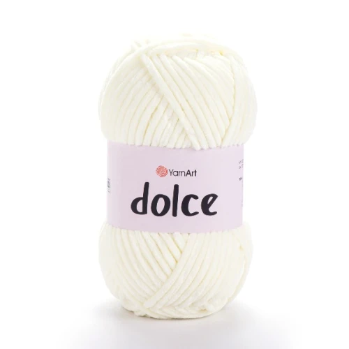 Włóczka Yarn Art Dolce 856 śmietankowy, pluszowa, szenilowa, futerkowa, zabawki, maskotki, amigurumi