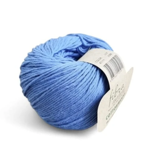 Włóczka Fibra Natura Cottonwood 41111 niebieski, bawełna organiczna, na lato