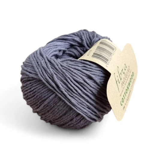 Włóczka Fibra Natura Cottonwood 41117 szary, bawełna organiczna, na lato