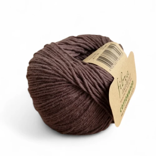 Włóczka Fibra Natura Cottonwood 41118 brąz, bawełna organiczna, na lato