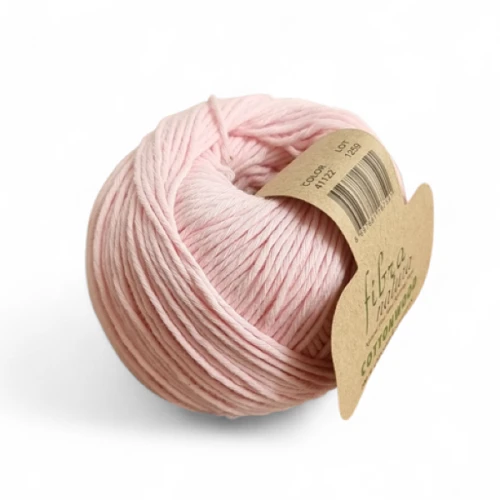 Włóczka Fibra Natura Cottonwood 41122 jasny róż, bawełna organiczna, na lato
