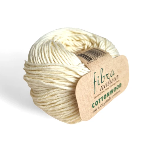 Włóczka Fibra Natura Cottonwood 41124 wanilia, bawełna organiczna, na lato