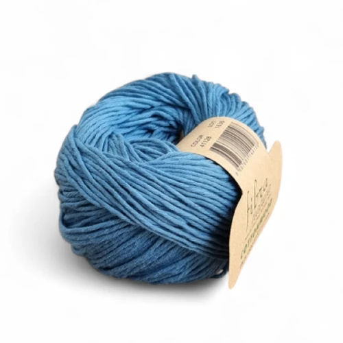 Włóczka Fibra Natura Cottonwood 41128 niebieski, bawełna organiczna, na lato