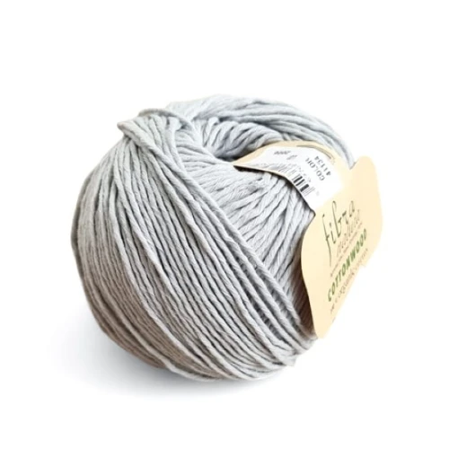 Włóczka Fibra Natura Cottonwood 41134 szary, bawełna organiczna, na lato