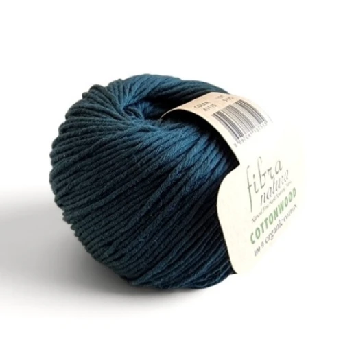 Włóczka Fibra Natura Cottonwood 41115 butelkowa zieleń, bawełna organiczna, na lato