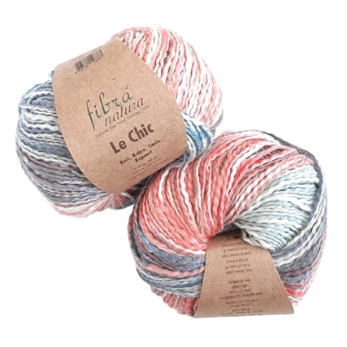 Włóczka Fibra Natura Le Chic 15-205, bawełna, bambus, len, merino